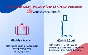 Kích thước hành lý China Airlines